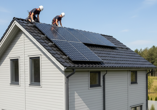Pose de panneaux photovoltaïques